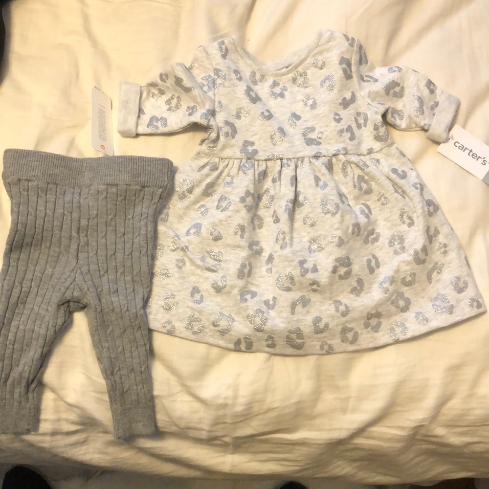 3 mo Baby Dress and Tights